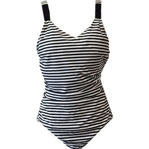 Merona | XL Black and white Stripe Bathing Suit